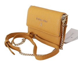 Yellow Logo Leather Shoulder Strap Sling Bag Patrizia Pepe