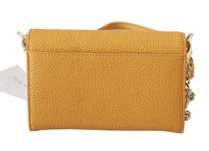 Yellow Logo Leather Shoulder Strap Sling Bag Patrizia Pepe
