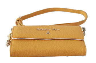 Yellow Logo Leather Shoulder Strap Sling Bag Patrizia Pepe