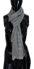 Gray Logo Knitted Neck Wrap Shawl Foulard Scarf John Galliano