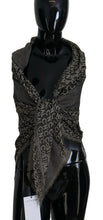 Gray Logo Knit Neck Wrap Shawl Scarf Costume National