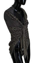 Gray Logo Knit Neck Wrap Shawl Scarf Costume National