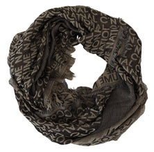Gray Logo Knit Neck Wrap Shawl Scarf Costume National