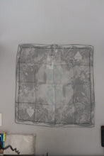 Gray Print Shawl Foulard Branded Scarf Costume National