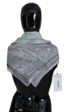 Gray Print Shawl Foulard Branded Scarf Costume National