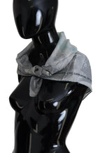 Gray Print Shawl Foulard Branded Scarf Costume National
