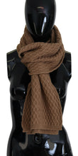 Dark Brown Wrap Shawl Knitted Camel Scarf Dolce & Gabbana