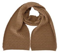 Dark Brown Wrap Shawl Knitted Camel Scarf Dolce & Gabbana
