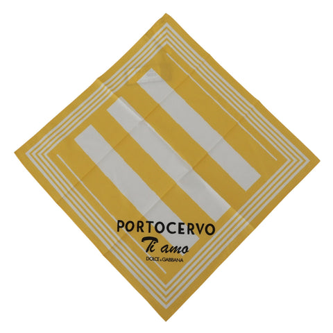 Yellow Portocervo Cotton Shawl Wrap Scarf Dolce & Gabbana