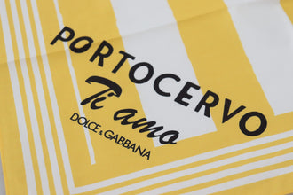 Yellow Portocervo Cotton Shawl Wrap Scarf Dolce & Gabbana