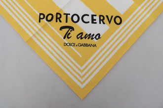 Yellow Portocervo Cotton Shawl Wrap Scarf Dolce & Gabbana