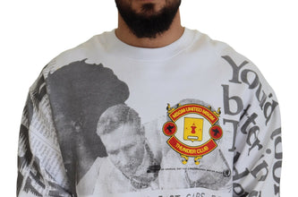 White Cotton Crewneck Pullover Sweatshirt Sweater MSGM