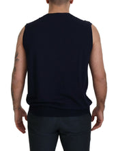 Black Cotton V-neck Sleeveless Tank T-shirt Paolo Pecora Milano