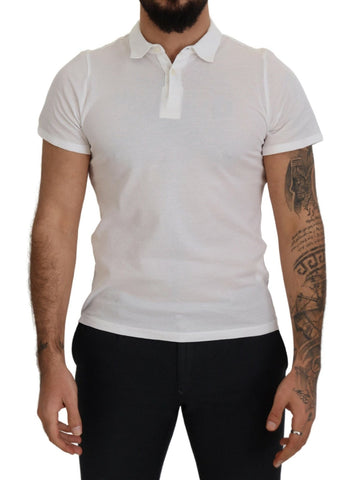 White Cotton Collared Short Sleeves Polo T-shirt FRADI