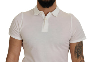 White Cotton Collared Short Sleeves Polo T-shirt FRADI