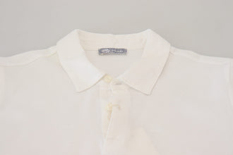 White Cotton Collared Short Sleeves Polo T-shirt FRADI