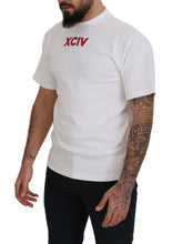 White Logo Print Cotton Short Sleeves T-shirt GCDS