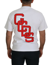 White Logo Print Cotton Short Sleeves T-shirt GCDS