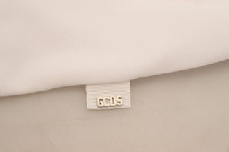White Logo Print Cotton Short Sleeves T-shirt GCDS