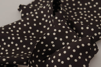Brown Polka Dot Men Scarf Neck Wrap Shawl Scarf Dolce & Gabbana