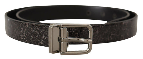 Black Goccia Glitter Patent Leather Buckle Vernice Belt Dolce & Gabbana