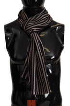 Multicolor Stripes Wool Knit Fringe Shawl Scarf Missoni