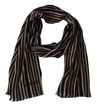 Multicolor Stripes Wool Knit Fringe Shawl Scarf Missoni