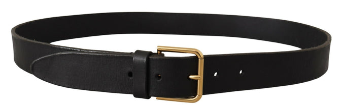 Brown Gold Metal Logo Buckle Calf Leather Belt Dolce & Gabbana