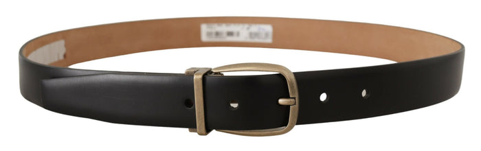 Black Brown Backend Leather Vintage Metal Buckle Belt Dolce & Gabbana
