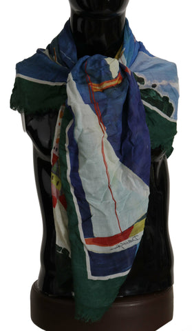 Multicolor Sorrento DG Shawl Fringe Scarf Dolce & Gabbana