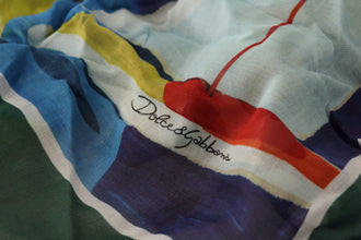 Multicolor Sorrento DG Shawl Fringe Scarf Dolce & Gabbana