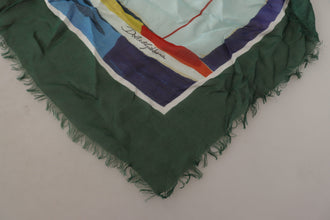 Multicolor Sorrento DG Shawl Fringe Scarf Dolce & Gabbana