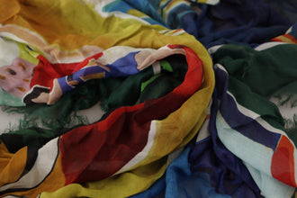 Multicolor Sorrento DG Shawl Fringe Scarf Dolce & Gabbana