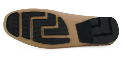 Exquisite Medusa Gold-Tone Leather Loafers Versace
