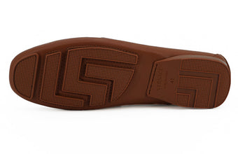 Elegant Medusa-Embossed Leather Loafers Versace
