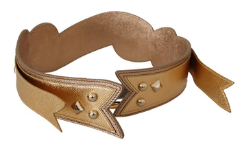 Gold Leather LOVE Patch Bag Shoulder Strap Dolce & Gabbana