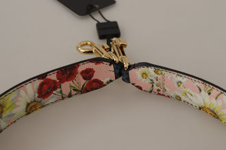 Blue Exotic Leather Crystals Reversible Shoulder Strap Dolce & Gabbana