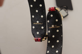 Red Python Leather Crystals Reversible Shoulder Strap Dolce & Gabbana