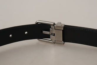 Red Exotic Leather Metal Logo Buckle Belt Dolce & Gabbana