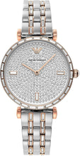 Elegant Two-Tone Crystal Pave Watch Emporio Armani