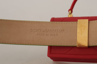 Green Leather Devotion Heart Micro Bag Headphones Belt Dolce & Gabbana