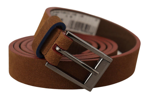 Brown Logo Engraved Metal Waist Buckle Belt Dolce & Gabbana