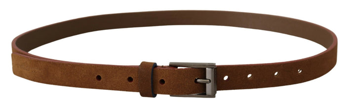 Brown Logo Engraved Metal Waist Buckle Belt Dolce & Gabbana