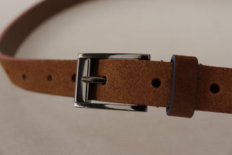 Brown Logo Engraved Metal Waist Buckle Belt Dolce & Gabbana