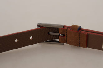 Brown Logo Engraved Metal Waist Buckle Belt Dolce & Gabbana