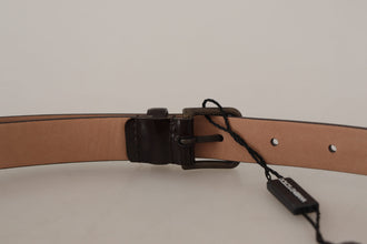 Black Patent Leather Logo Metal Waist Buckle Belt Dolce & Gabbana