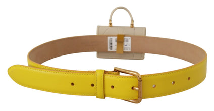 Yellow Leather Devotion Heart Micro Bag Headphones Belt Dolce & Gabbana