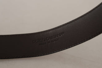 Brown Amore Animal Print Exotic Leather Logo Buckle Belt Dolce & Gabbana