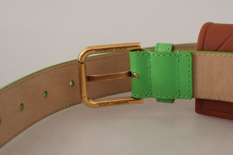 Green Leather Devotion Heart Micro Bag Headphones Belt Dolce & Gabbana