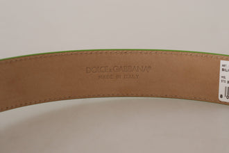 Green Leather Devotion Heart Micro Bag Headphones Belt Dolce & Gabbana